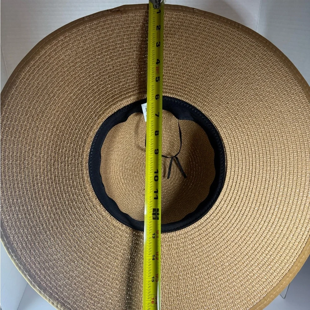 Elegant Tan Wide-Brimmed Hat - Picture 6 of 6